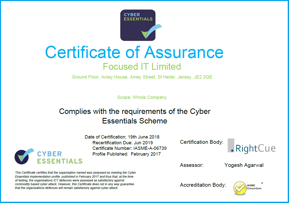 We’ve Attained Cyber Essentials Standard