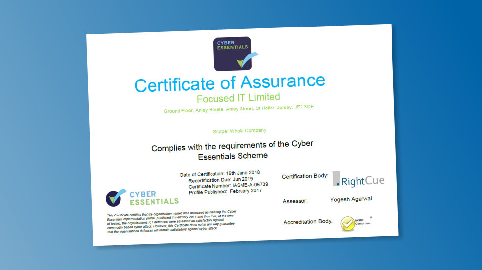 We’ve Attained Cyber Essentials Standard